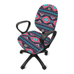 Pink And Blue Southwestern Pattern Print Office Chair Cover
