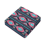 Pink And Blue Southwestern Pattern Print Outdoor Seat Cushion Cover