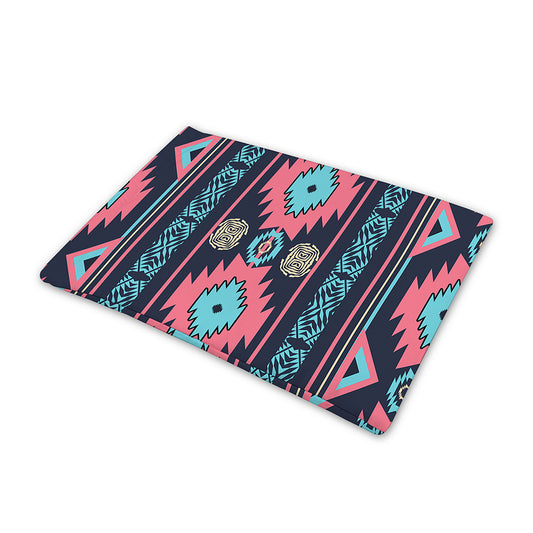 Pink And Blue Southwestern Pattern Print Pet Cooling Mat Cover