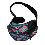Pink And Blue Southwestern Pattern Print Pet Sling Carrier