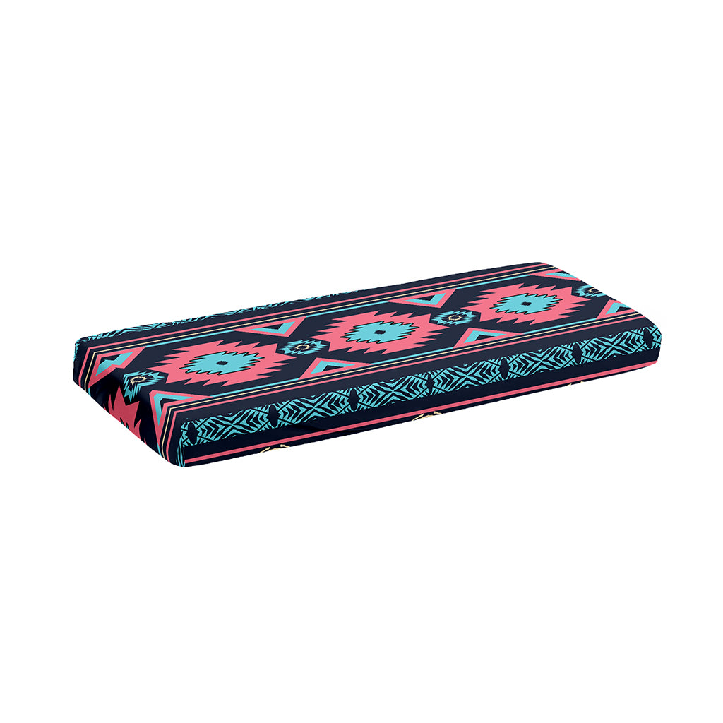 Pink And Blue Southwestern Pattern Print Piano Keyboard Cover