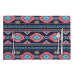 Pink And Blue Southwestern Pattern Print Placemat