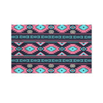 Pink And Blue Southwestern Pattern Print Polyester Flag