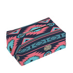 Pink And Blue Southwestern Pattern Print Rectangle Tissue Box Cover