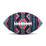 Pink And Blue Southwestern Pattern Print Rugby Ball