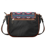 Pink And Blue Southwestern Pattern Print Saddle Bag
