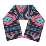 Pink And Blue Southwestern Pattern Print Scarf