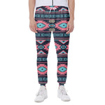 Pink And Blue Southwestern Pattern Print Scuba Joggers