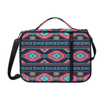 Pink And Blue Southwestern Pattern Print Shoulder Strap Bible Bag