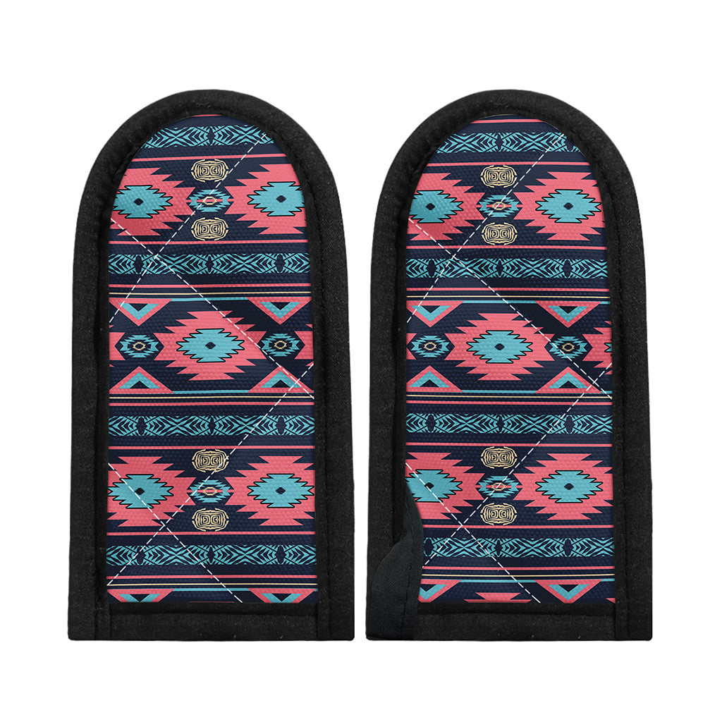 Pink And Blue Southwestern Pattern Print Skillet Handle Cover