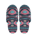Pink And Blue Southwestern Pattern Print Slippers