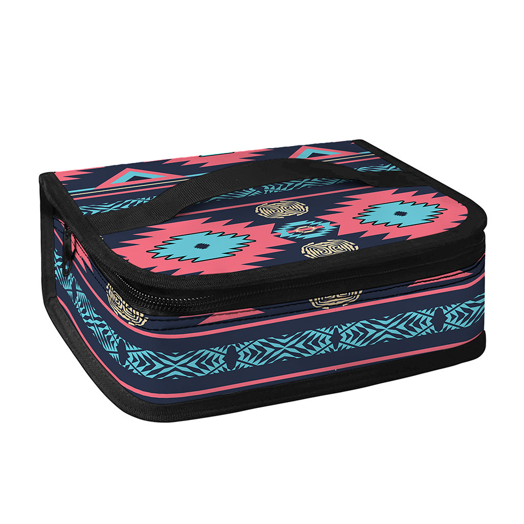 Pink And Blue Southwestern Pattern Print Small Lunch Bag