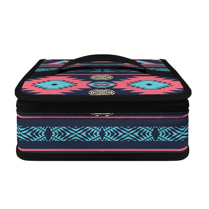 Pink And Blue Southwestern Pattern Print Small Lunch Bag