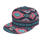Pink And Blue Southwestern Pattern Print Snapback Cap