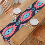 Pink And Blue Southwestern Pattern Print Table Runner