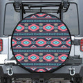Pink And Blue Southwestern Pattern Print Tire Cover