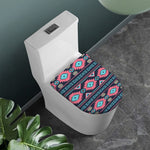 Pink And Blue Southwestern Pattern Print Toilet Lid Cover
