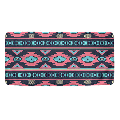 Pink And Blue Southwestern Pattern Print Towel