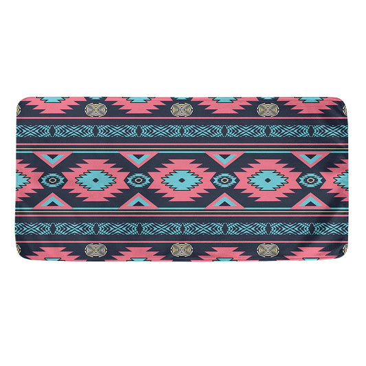 Pink And Blue Southwestern Pattern Print Towel