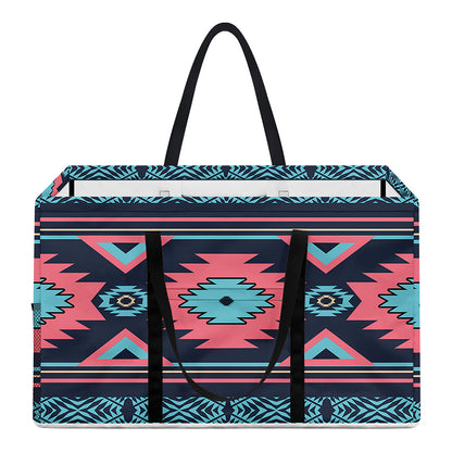 Pink And Blue Southwestern Pattern Print Utility Tote Bag