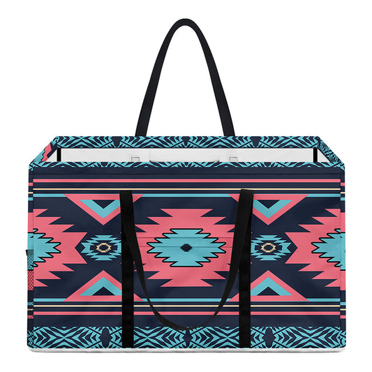 Pink And Blue Southwestern Pattern Print Utility Tote Bag