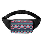 Pink And Blue Southwestern Pattern Print Waist Bag