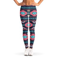 Pink And Blue Southwestern Pattern Print Women's Leggings
