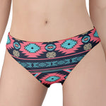 Pink And Blue Southwestern Pattern Print Women's Panties