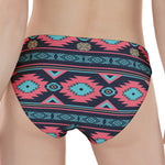 Pink And Blue Southwestern Pattern Print Women's Panties