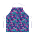 Pink And Blue Tropical Palm Leaf Print Adjustable Apron