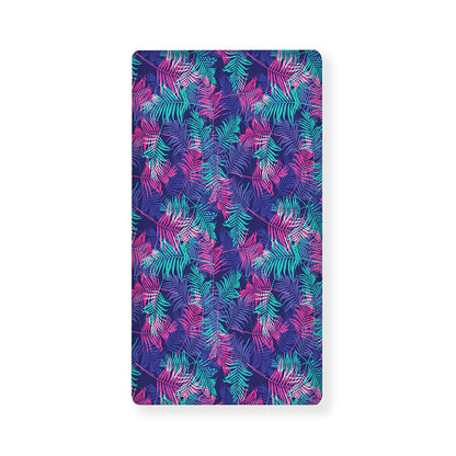 Pink And Blue Tropical Palm Leaf Print Baby Crib Sheet