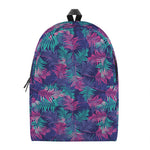 Pink And Blue Tropical Palm Leaf Print Backpack