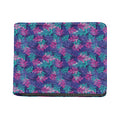 Pink And Blue Tropical Palm Leaf Print Bifold Wallet