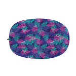 Pink And Blue Tropical Palm Leaf Print Car Side Mirror Covers