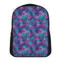 Pink And Blue Tropical Palm Leaf Print Casual Backpack