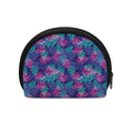 Pink And Blue Tropical Palm Leaf Print Coin Purse