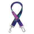 Pink And Blue Tropical Palm Leaf Print Dog Seat Belt