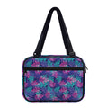 Pink And Blue Tropical Palm Leaf Print Double Strap Bible Bag