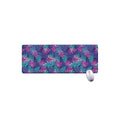 Pink And Blue Tropical Palm Leaf Print Extended Mouse Pad