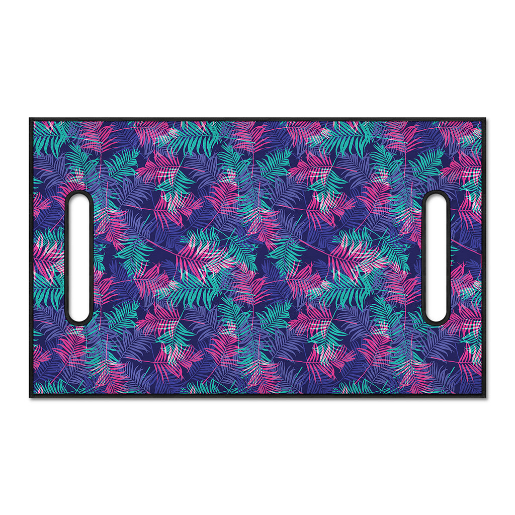 Pink And Blue Tropical Palm Leaf Print Golf Cart Seat Cover