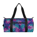 Pink And Blue Tropical Palm Leaf Print Gym Bag