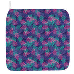 Pink And Blue Tropical Palm Leaf Print Hand Towel