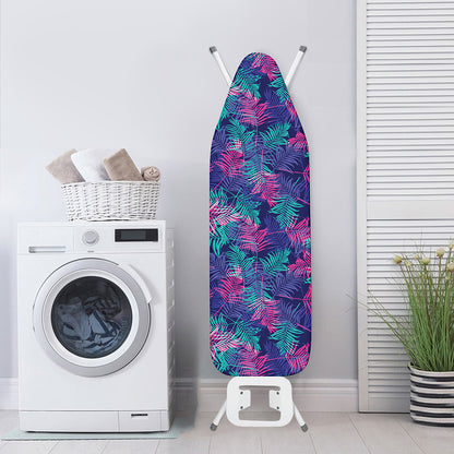 Pink And Blue Tropical Palm Leaf Print Ironing Board Cover