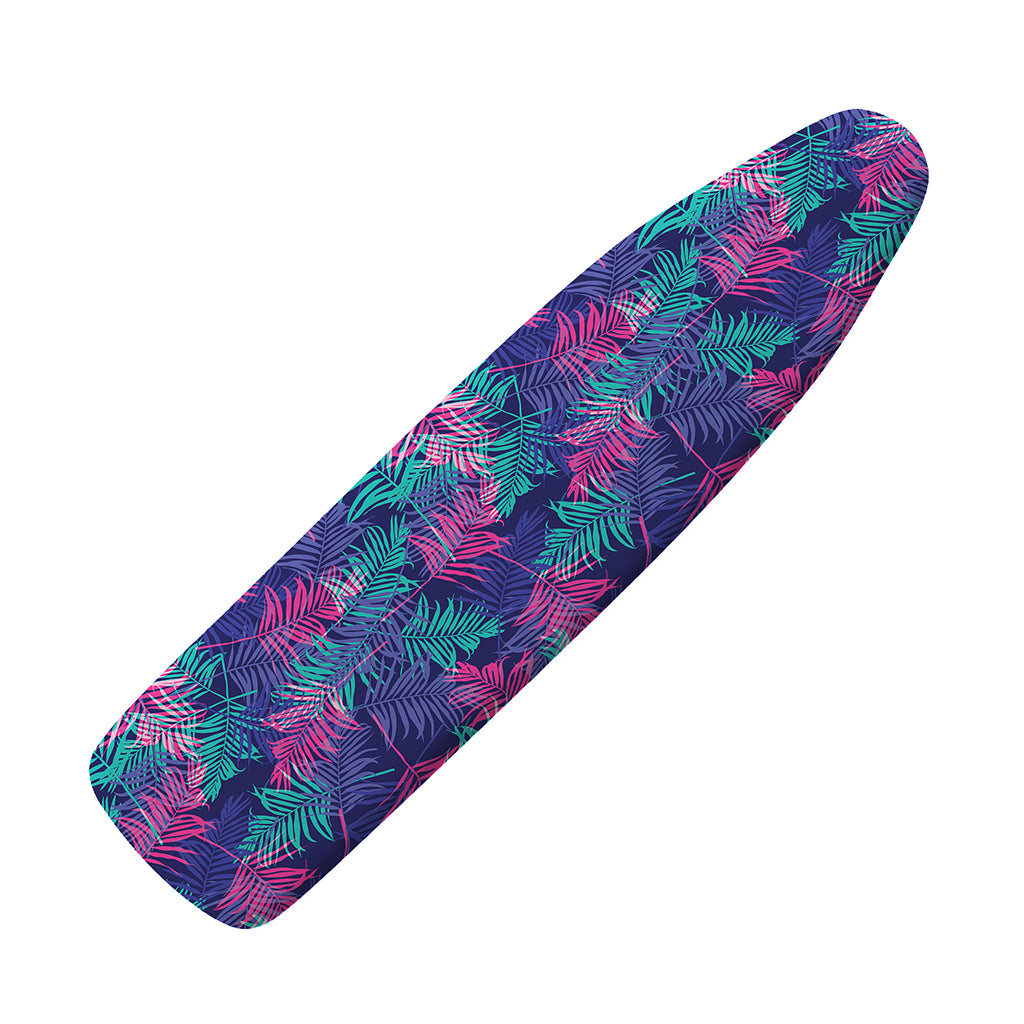 Pink And Blue Tropical Palm Leaf Print Ironing Board Cover