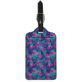 Pink And Blue Tropical Palm Leaf Print Luggage Tag