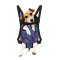 Pink And Blue Tropical Palm Leaf Print Pet Carrier Backpack