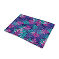 Pink And Blue Tropical Palm Leaf Print Pet Cooling Mat Cover