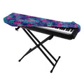 Pink And Blue Tropical Palm Leaf Print Piano Keyboard Cover