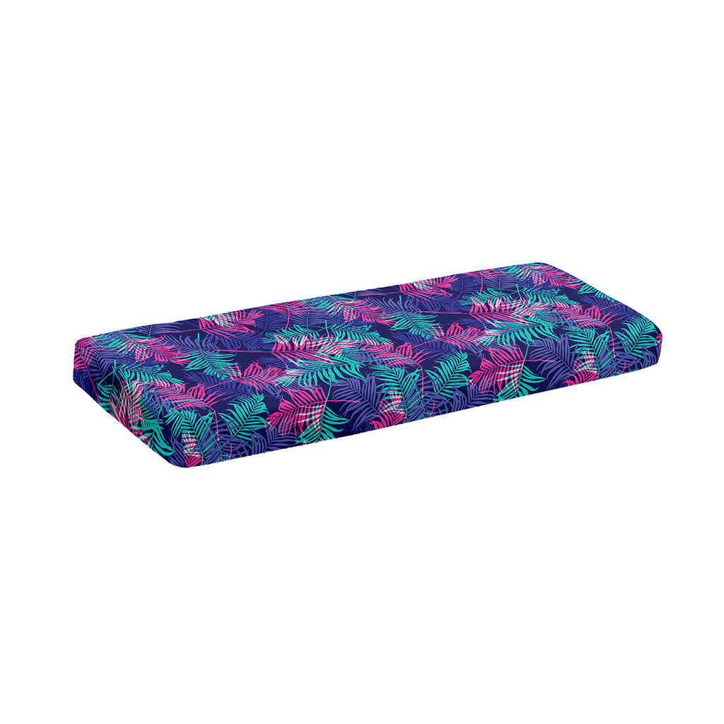Pink And Blue Tropical Palm Leaf Print Piano Keyboard Cover