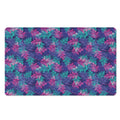 Pink And Blue Tropical Palm Leaf Print Polyester Doormat